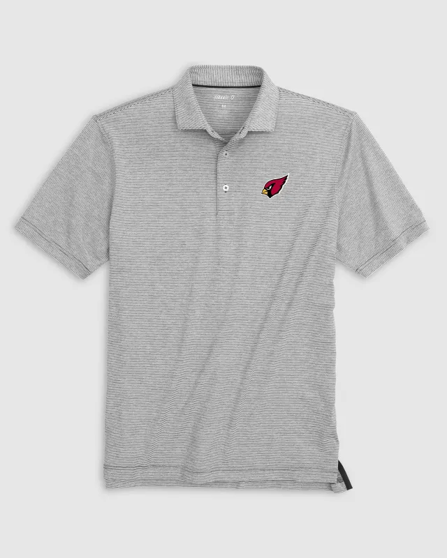 Arizona Cardinals Lyndonn Striped Performance Jersey Polo sold by Johnnie-O