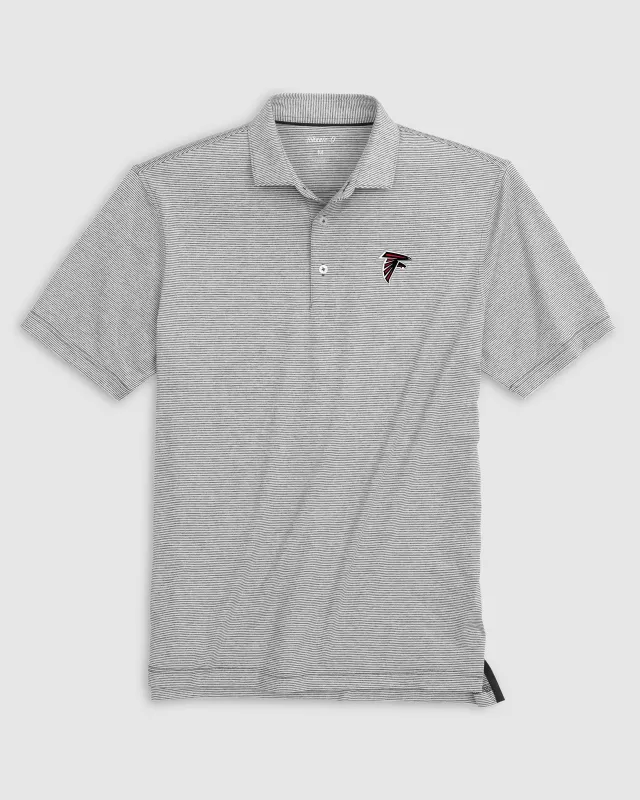 Atlanta Falcons Lyndonn Striped Performance Jersey Polo sold by Johnnie-O