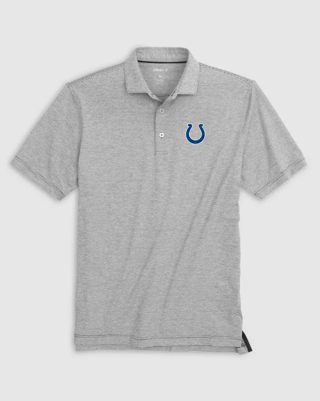 Indianapolis Colts Lyndonn Striped Performance Jersey Polo sold by Johnnie-O