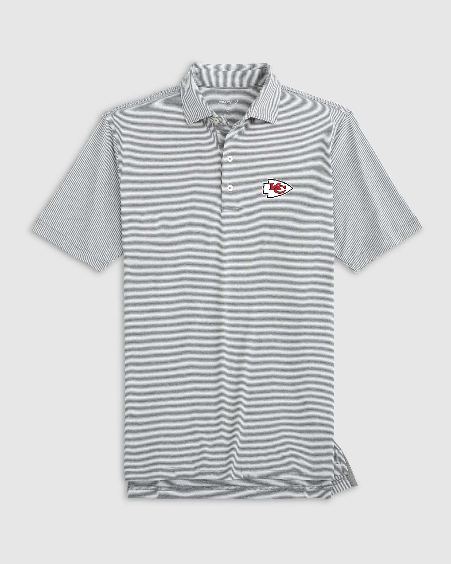 Kansas City Chiefs Lyndonn Striped Performance Jersey Polo sold by Johnnie-O product image thumbnail 2
