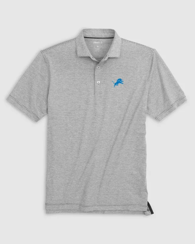 Detroit Lions Lyndonn Striped Performance Jersey Polo sold by Johnnie-O