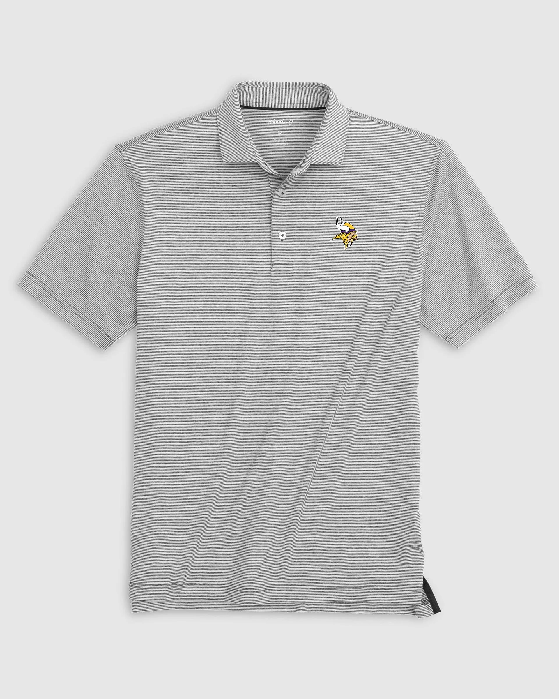 Minnesota Vikings Lyndonn Striped Performance Jersey Polo sold by Johnnie-O