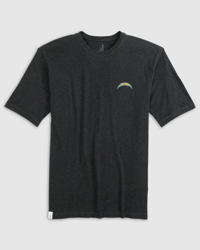 Los Angeles Chargers Heathered Spencer T-Shirt made by Johnnie-O