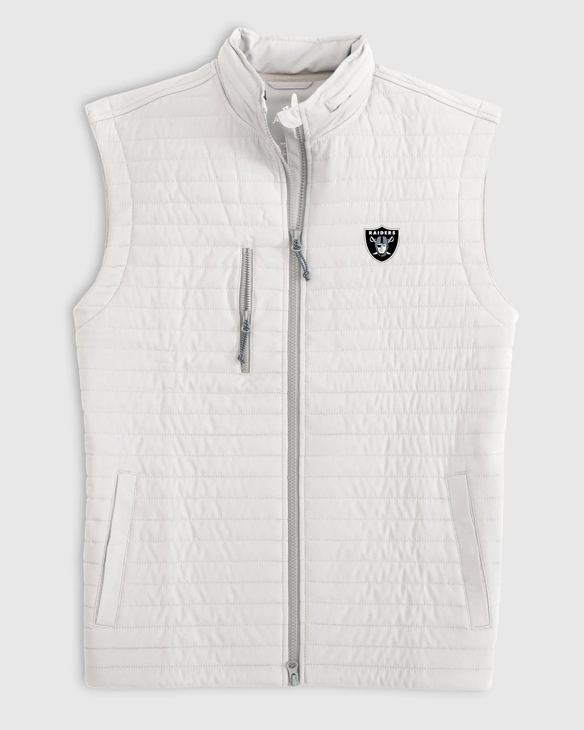 Las Vegas Raiders Crosswind Quilted Performance Vest sold by Johnnie-O
