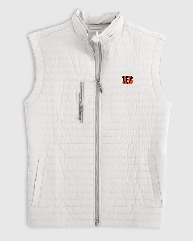 Cincinnati Bengals Crosswind Quilted Performance Vest sold by Johnnie-O