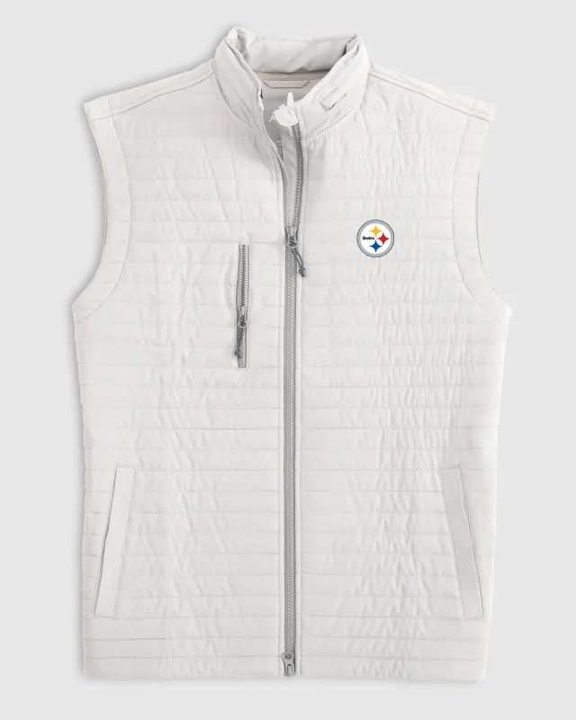 Pittsburgh Steelers Crosswind Quilted Performance Vest sold by Johnnie-O