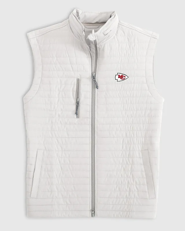 Kansas City Chiefs Crosswind Quilted Performance Vest sold by Johnnie-O