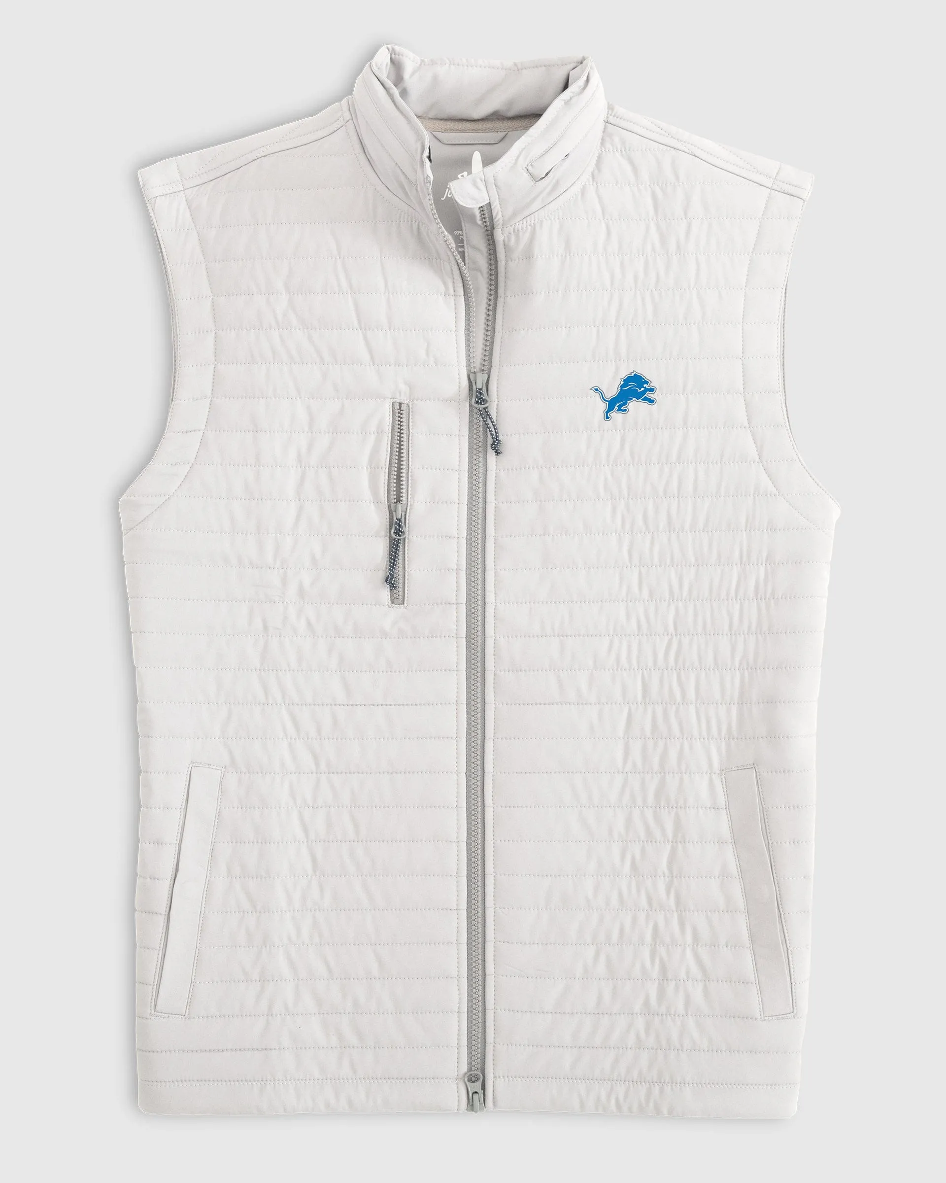 Detroit Lions Crosswind Quilted Performance Vest sold by Johnnie-O