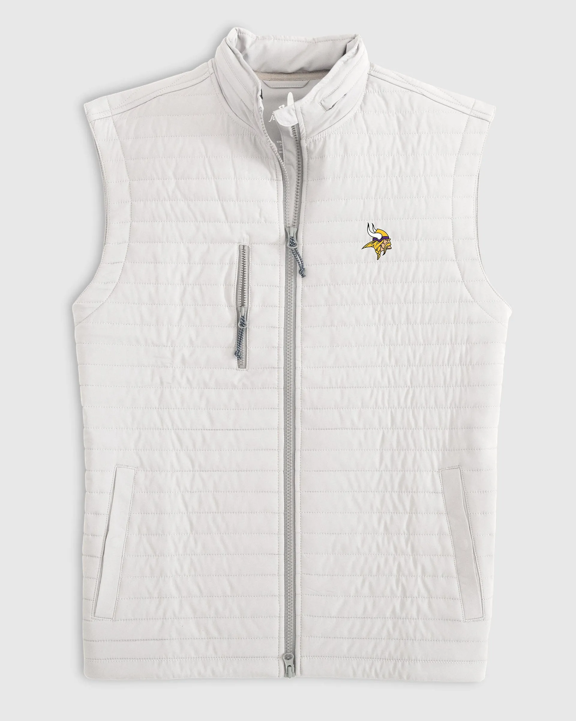 Minnesota Vikings Crosswind Quilted Performance Vest sold by Johnnie-O