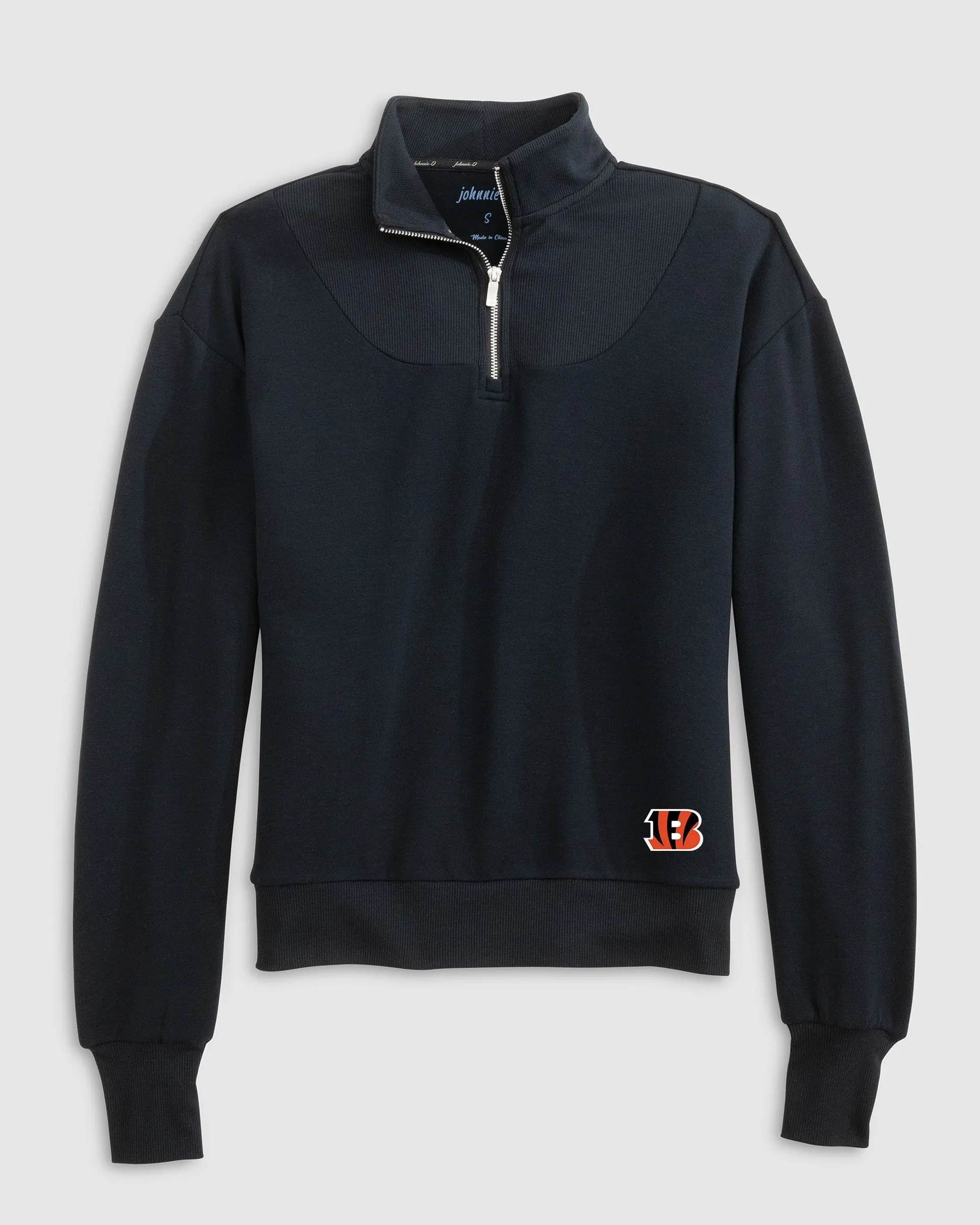 Women's Cincinnati Bengals Naomi Rib Knit 1/4 Zip sold by Johnnie-O