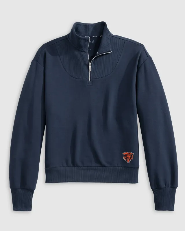 Women's Chicago Bears Naomi Rib Knit 1/4 Zip sold by Johnnie-O