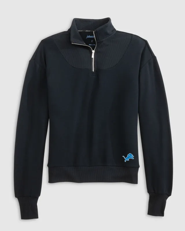 Women's Detroit Lions Naomi Rib Knit 1/4 Zip made by Johnnie-O