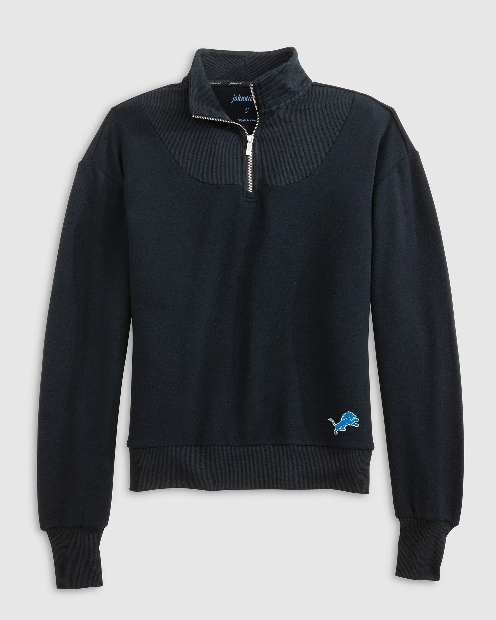 Women's Detroit Lions Naomi Rib Knit 1/4 Zip sold by Johnnie-O