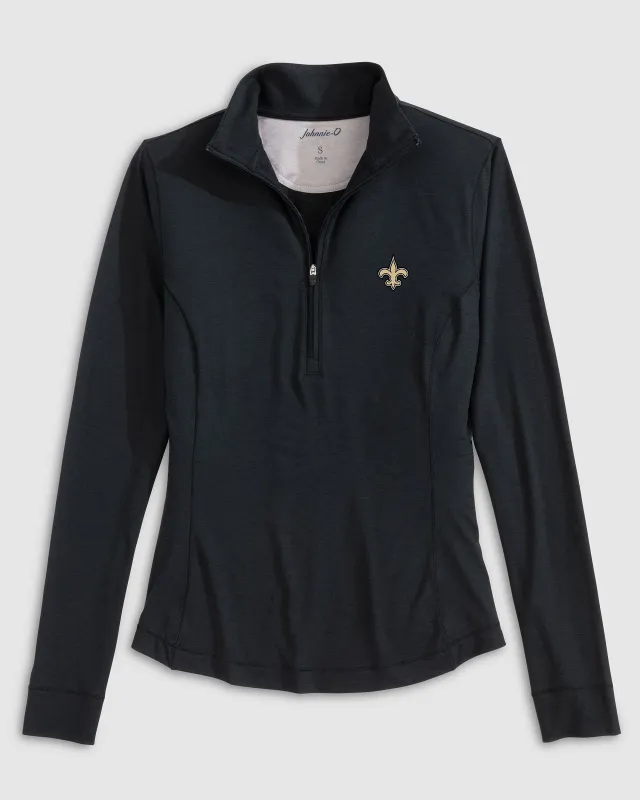 Women's New Orleans Saints Susie Performance 1/4 Zip sold by Johnnie-O