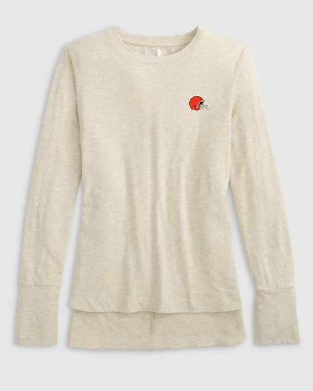 Women's Cleveland Browns Valerie Long Sleeve Tee sold by Johnnie-O