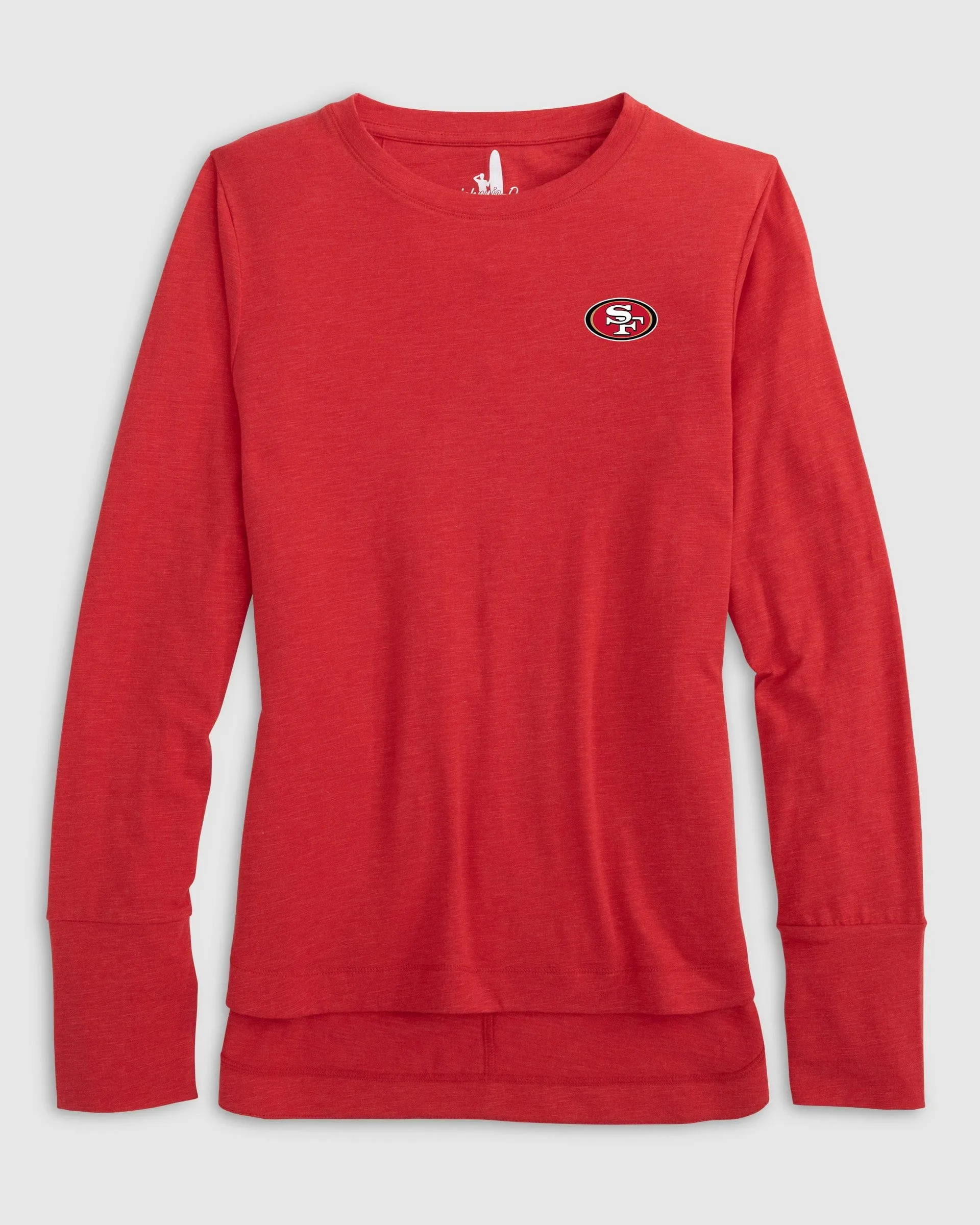 Women's San Francisco 49ers Valerie Long Sleeve Tee sold by Johnnie-O