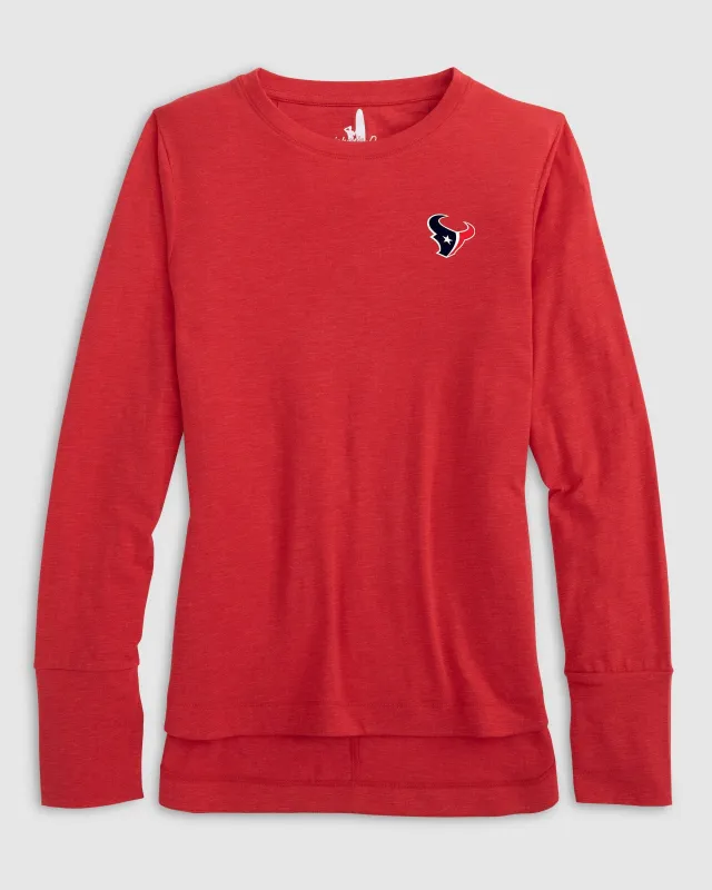 Women's Houston Texans Valerie Long Sleeve Tee sold by Johnnie-O