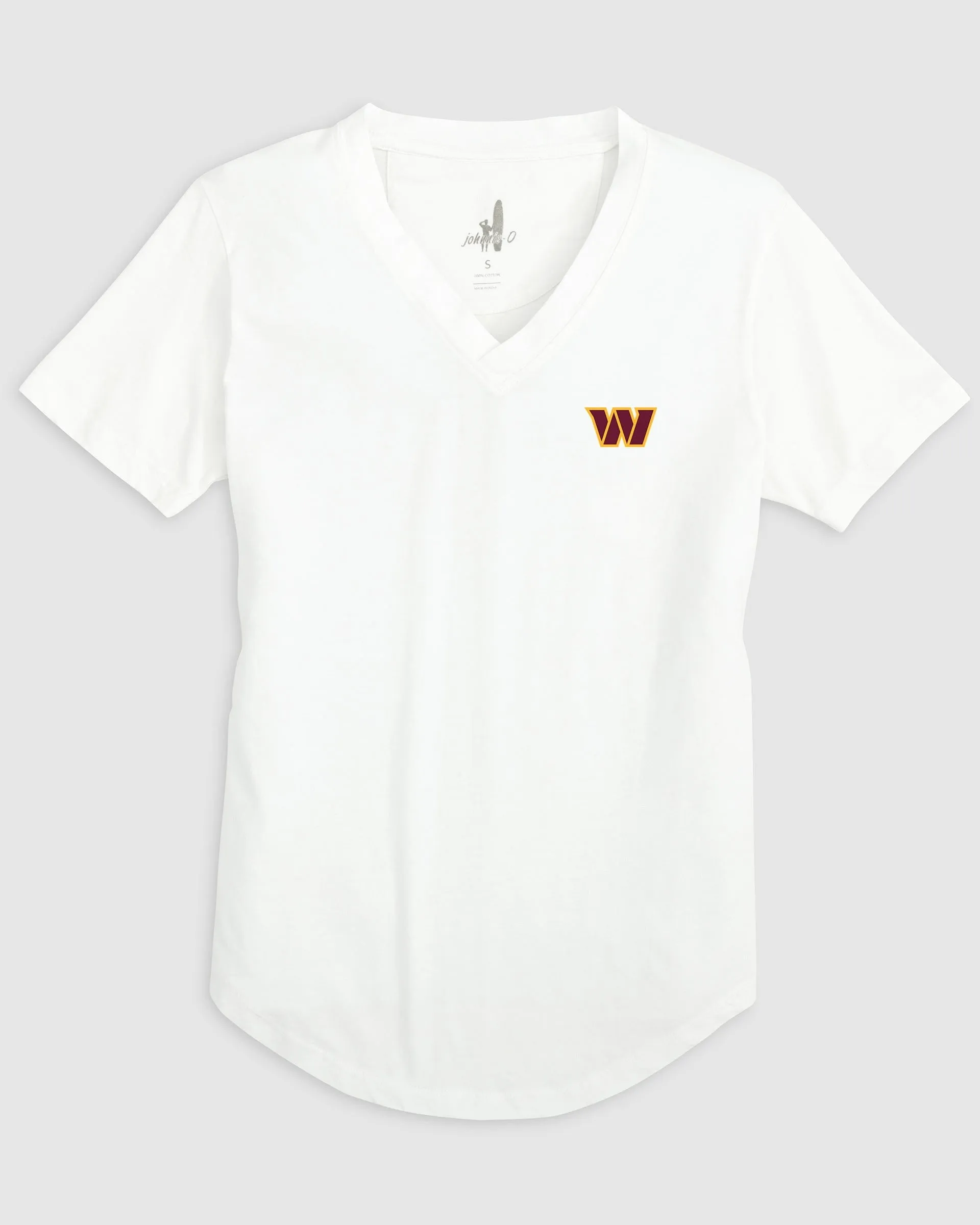 Women's Washington Commanders Merediths V-Neck T-Shirt sold by Johnnie-O