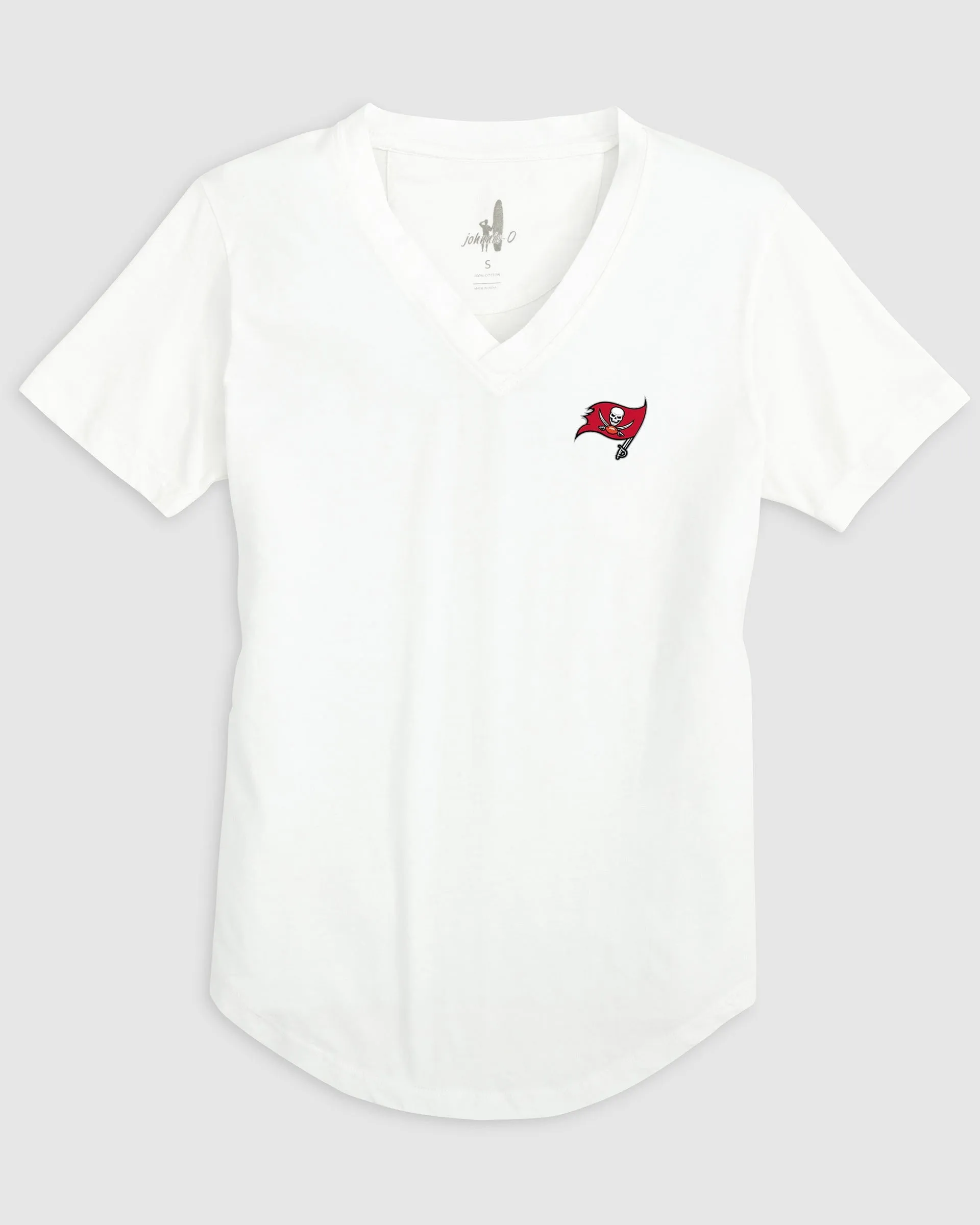 Women's Tampa Bay Buccaneers Merediths V-Neck T-Shirt sold by Johnnie-O