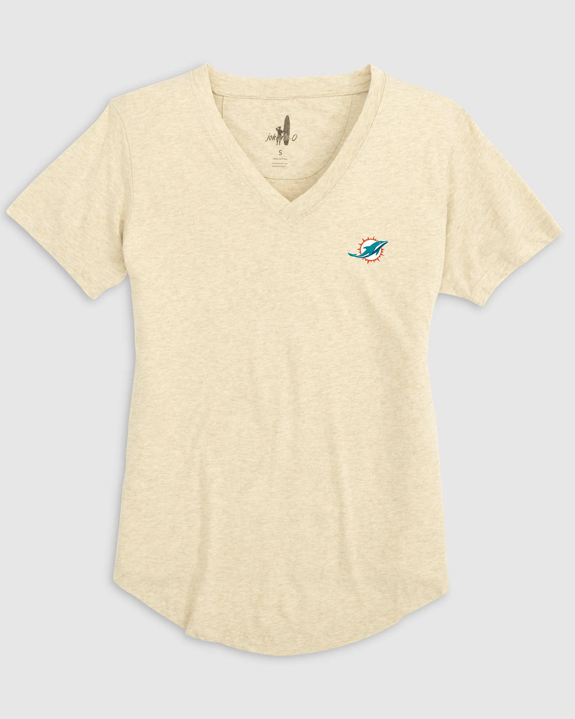 Women's Miami Dolphins Merediths V-Neck T-Shirt sold by Johnnie-O product image thumbnail 2