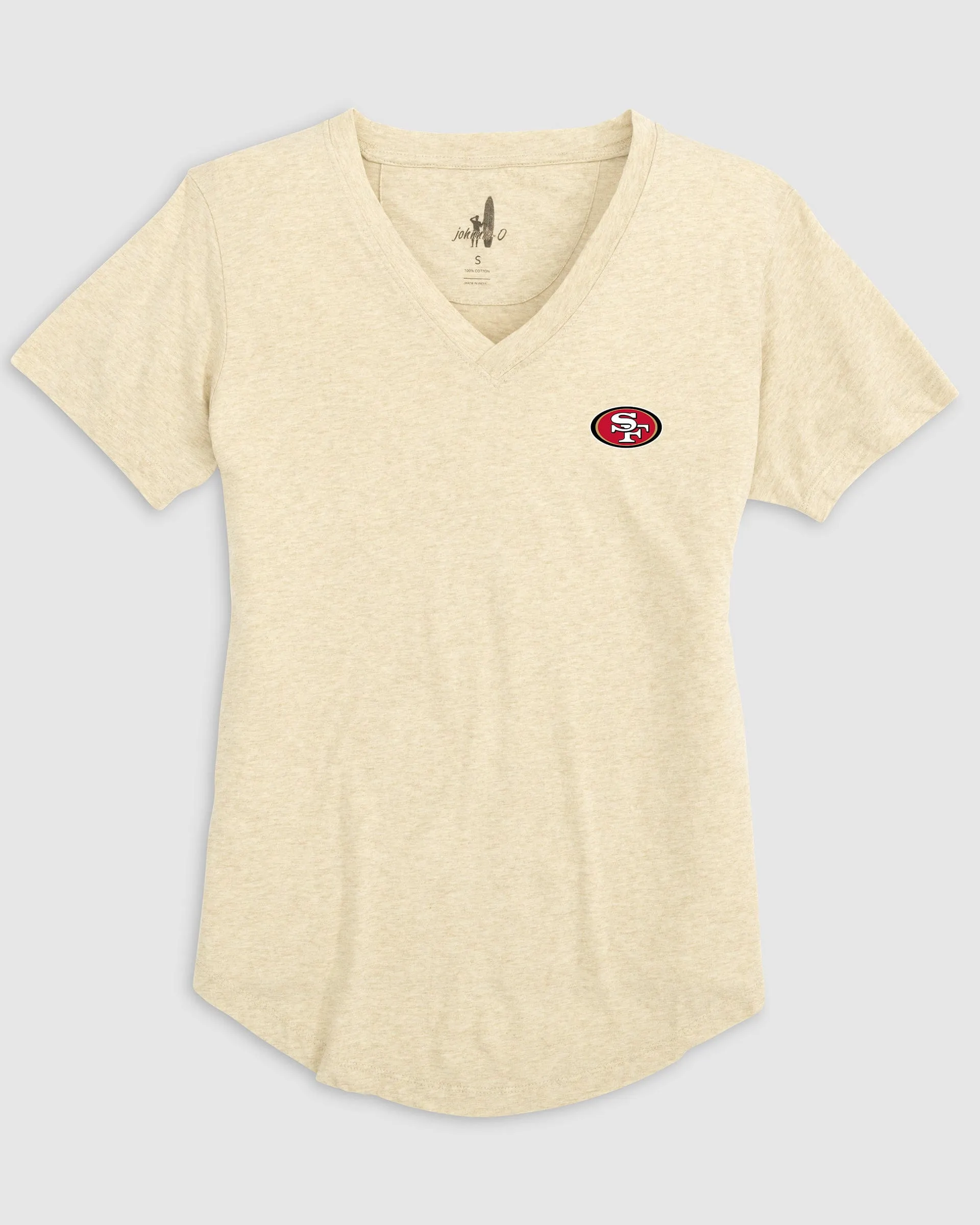 Women's San Francisco 49ers Merediths V-Neck T-Shirt sold by Johnnie-O product image thumbnail 3