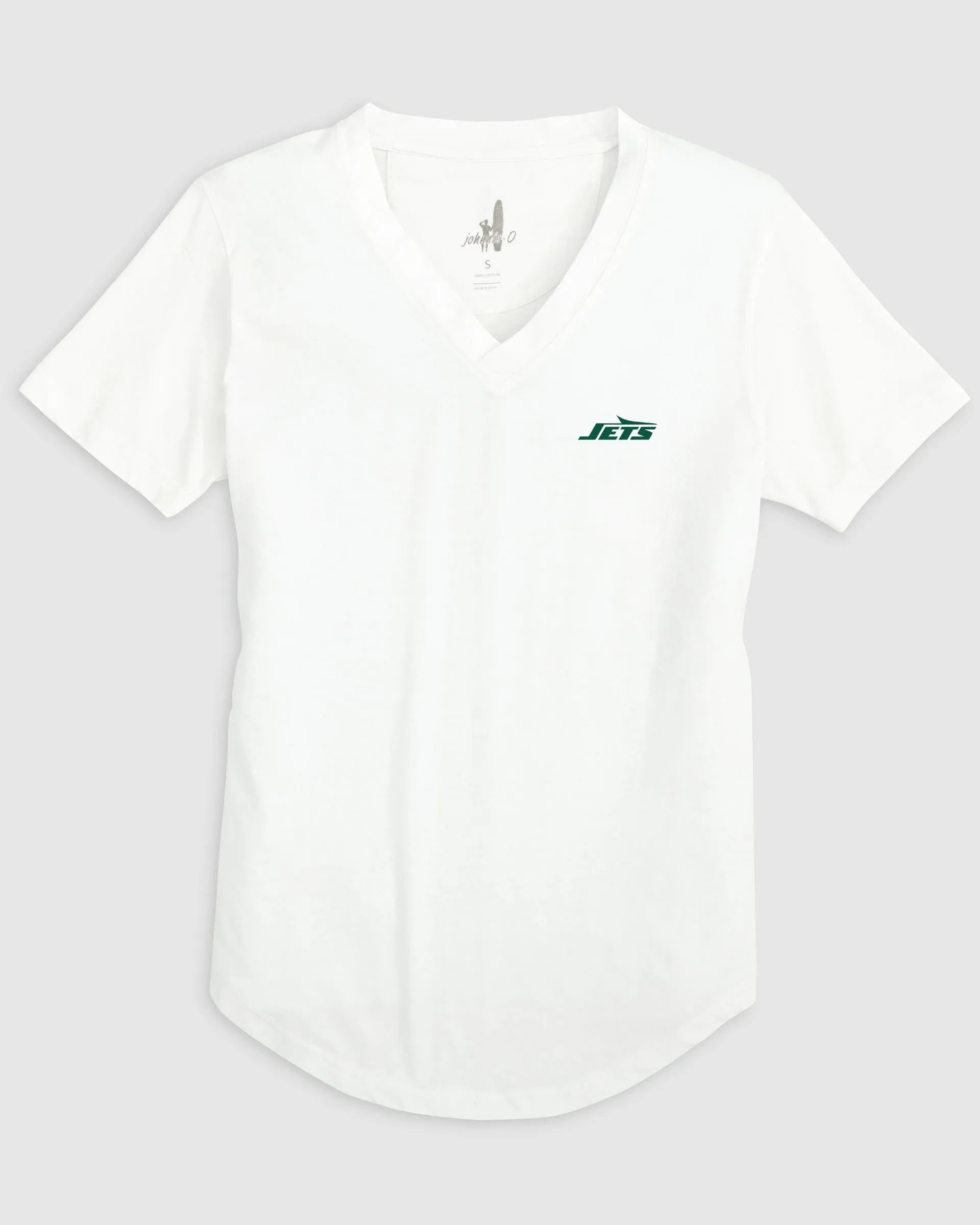 Women's New York Jets Merediths V-Neck T-Shirt sold by Johnnie-O