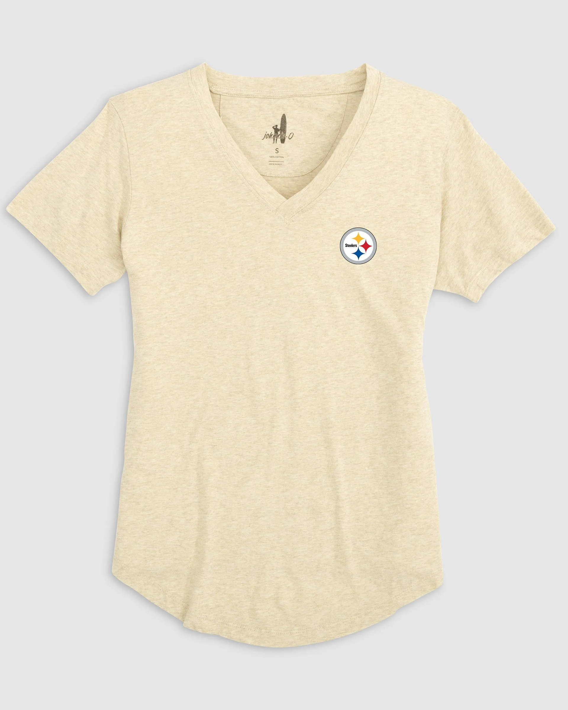Women's Pittsburgh Steelers Merediths V-Neck T-Shirt sold by Johnnie-O product image thumbnail 2