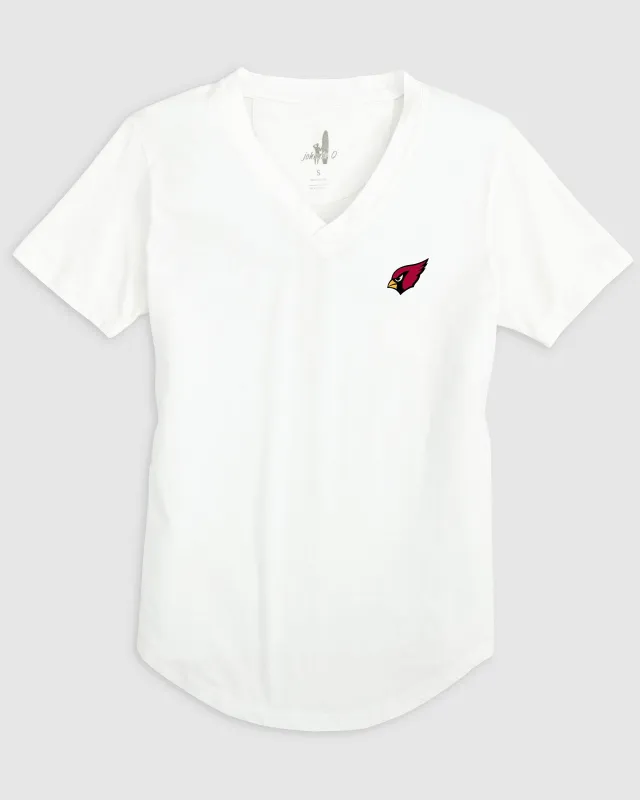 Women's Arizona Cardinals Merediths V-Neck T-Shirt sold by Johnnie-O