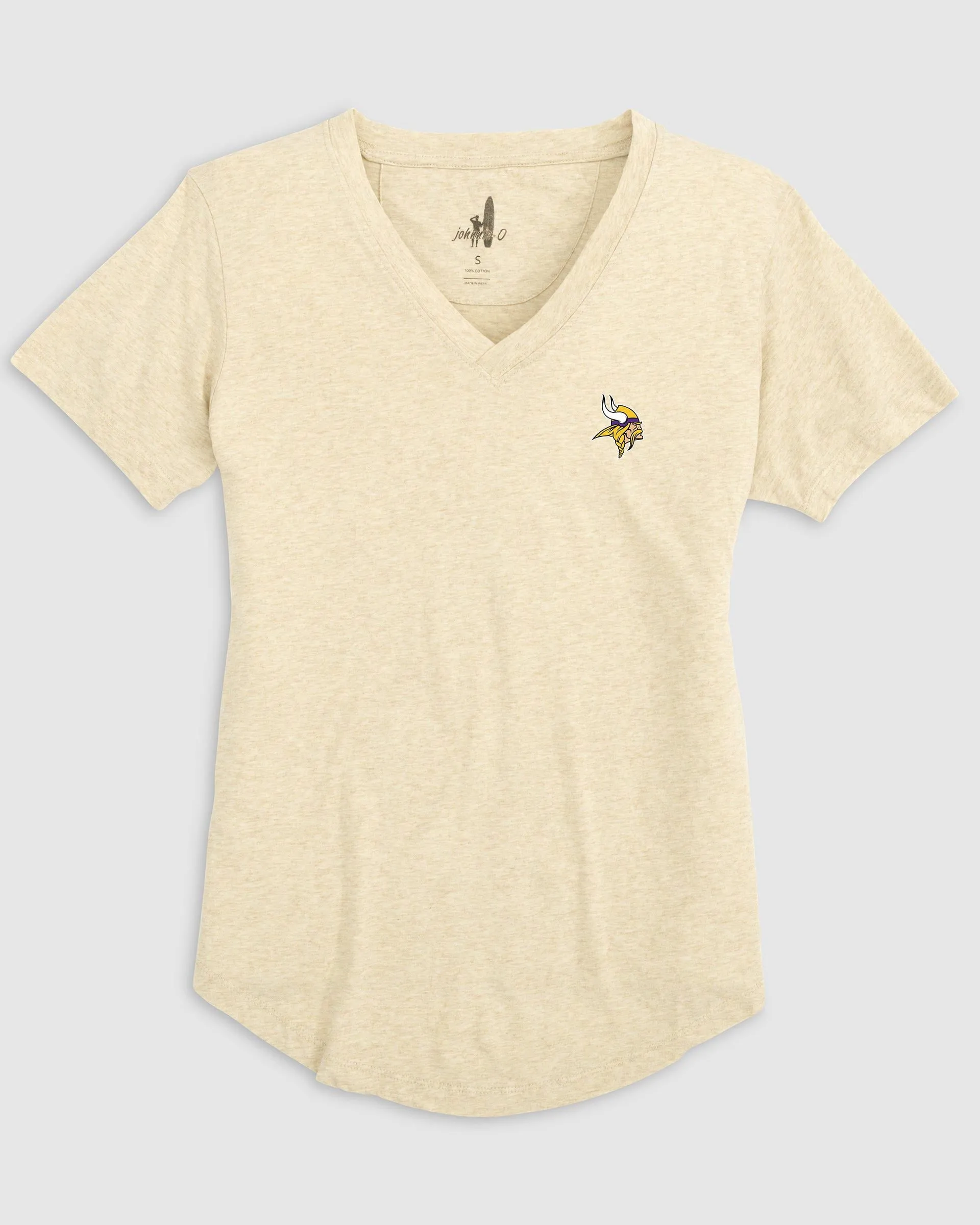 Women's Minnesota Vikings Merediths V-Neck T-Shirt sold by Johnnie-O product image thumbnail 3