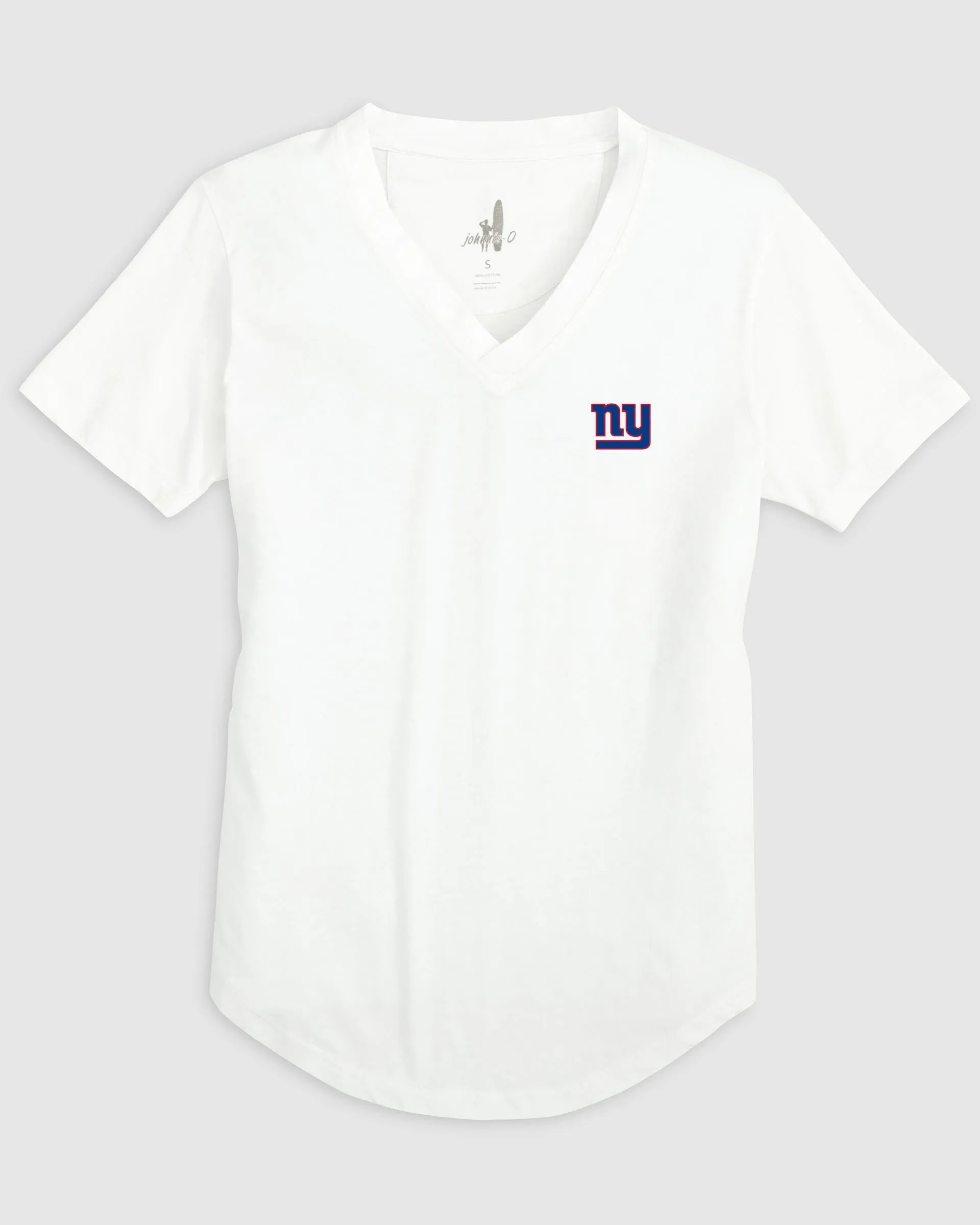 Women's New York Giants Merediths V-Neck T-Shirt sold by Johnnie-O