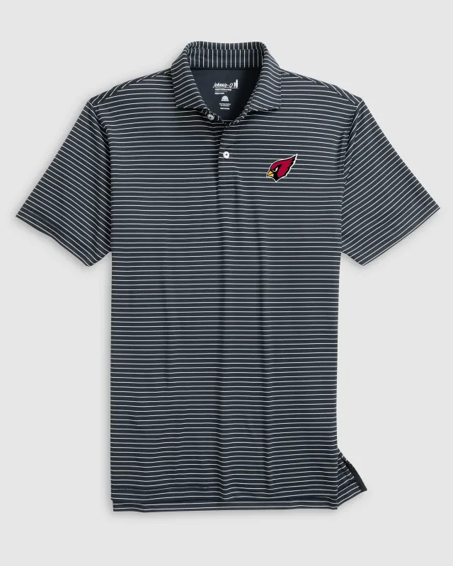 Arizona Cardinals Beau Striped Performance Jersey Polo sold by Johnnie-O