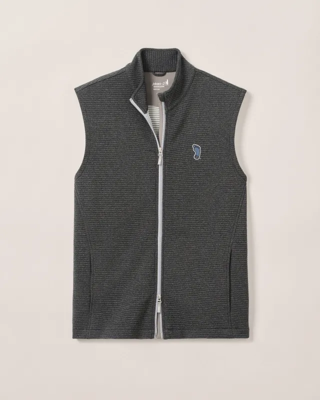 University of North Carolina Reggie Ribbed Performance Vest - Tar Heel Logo made by Johnnie-O