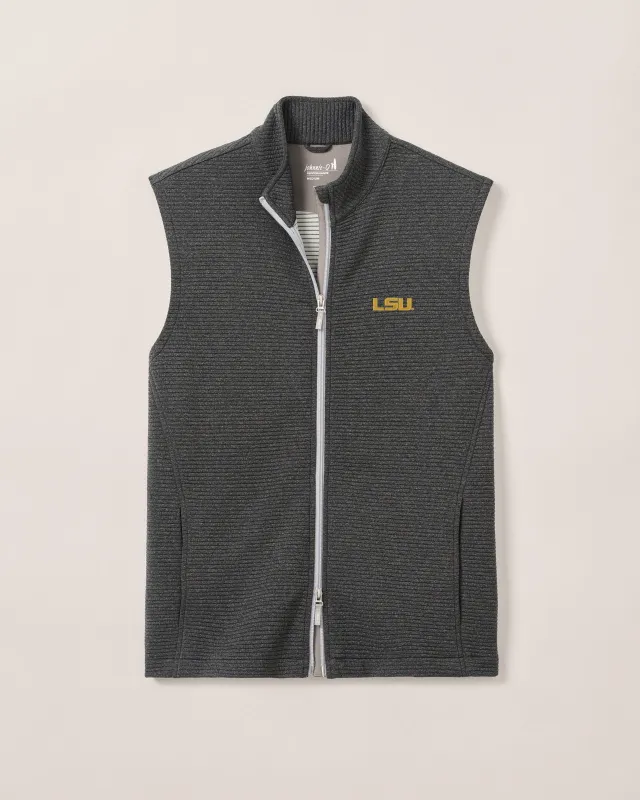 Louisiana State Reggie Ribbed Performance Vest made by Johnnie-O