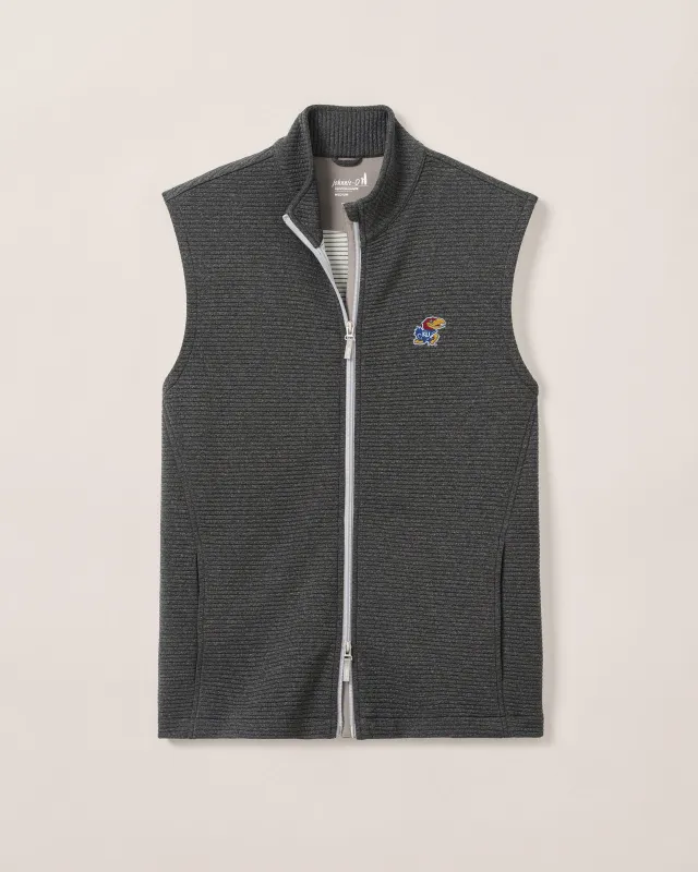 Kansas Reggie Ribbed Performance Vest made by Johnnie-O