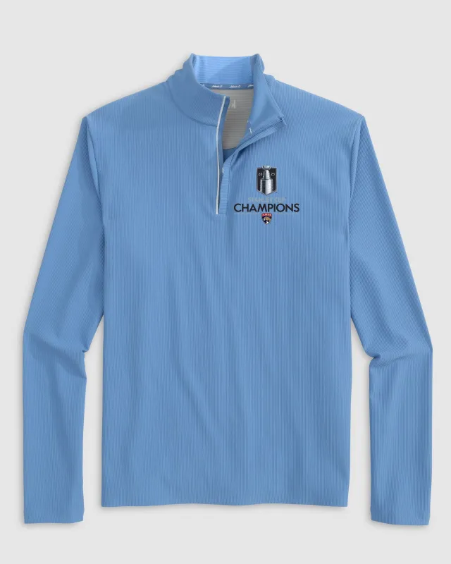 Florida Panthers Hoppin Performance Quarter Zip - 2025 Stanley Cup Champions Logo sold by Johnnie-O