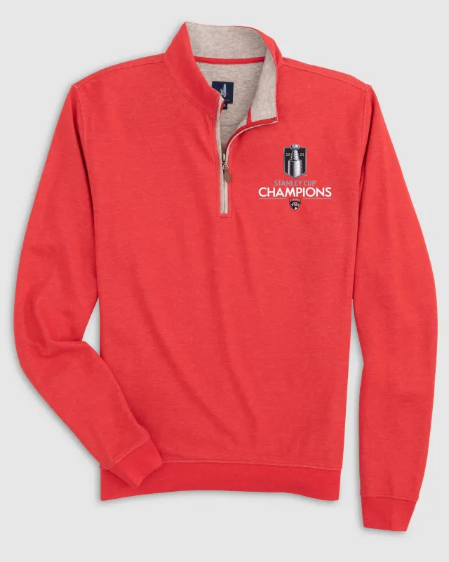 Florida Panthers Sully 1/4 Zip - 2025 Stanley Cup Champions Logo sold by Johnnie-O