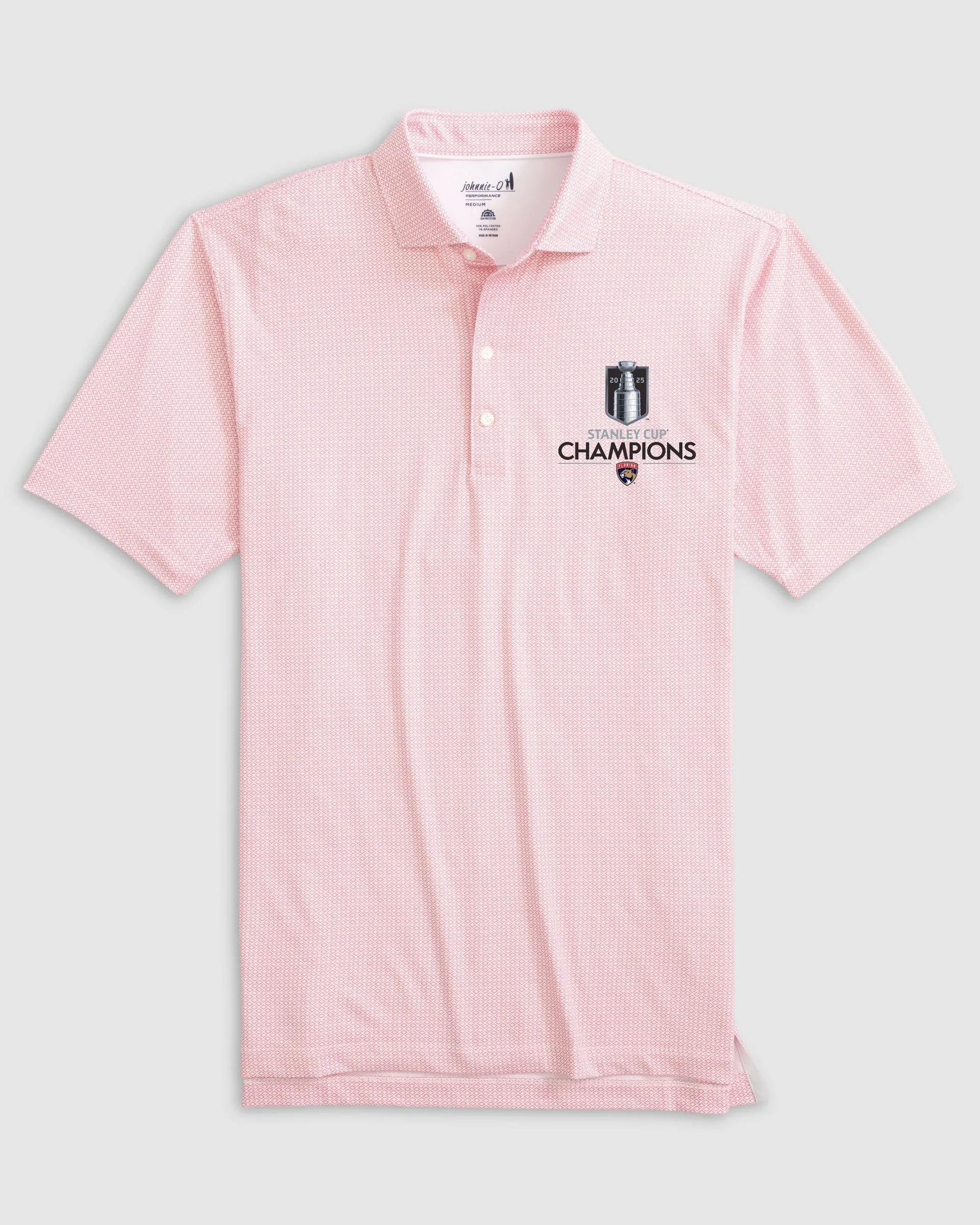 Florida Panthers Slade Performance Jersey Polo - 2025 Stanley Cup Champions Logo sold by Johnnie-O