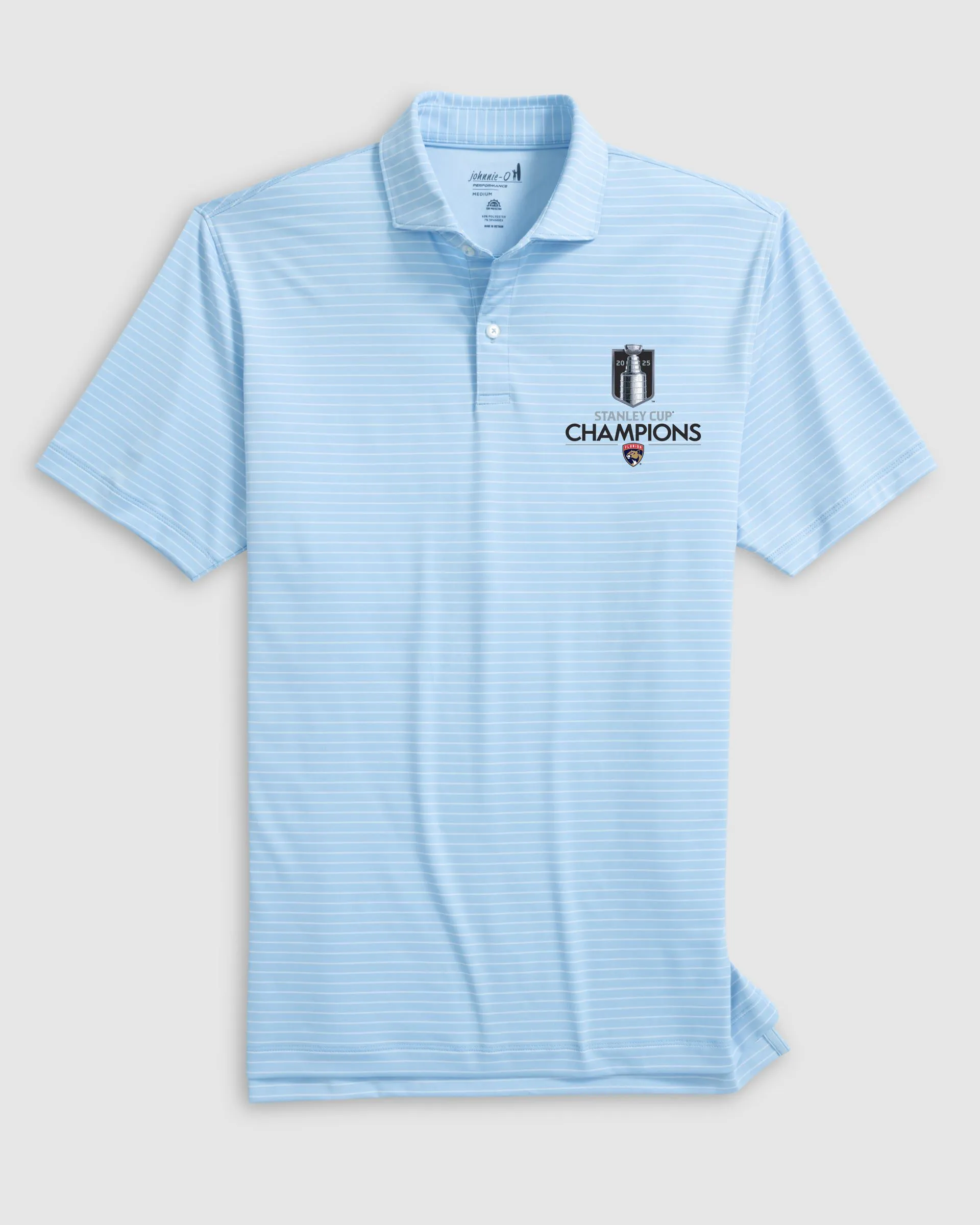 Florida Panthers Beau Striped Performance Jersey Polo - 2025 Stanley Cup Champions Logo sold by Johnnie-O product image thumbnail 4