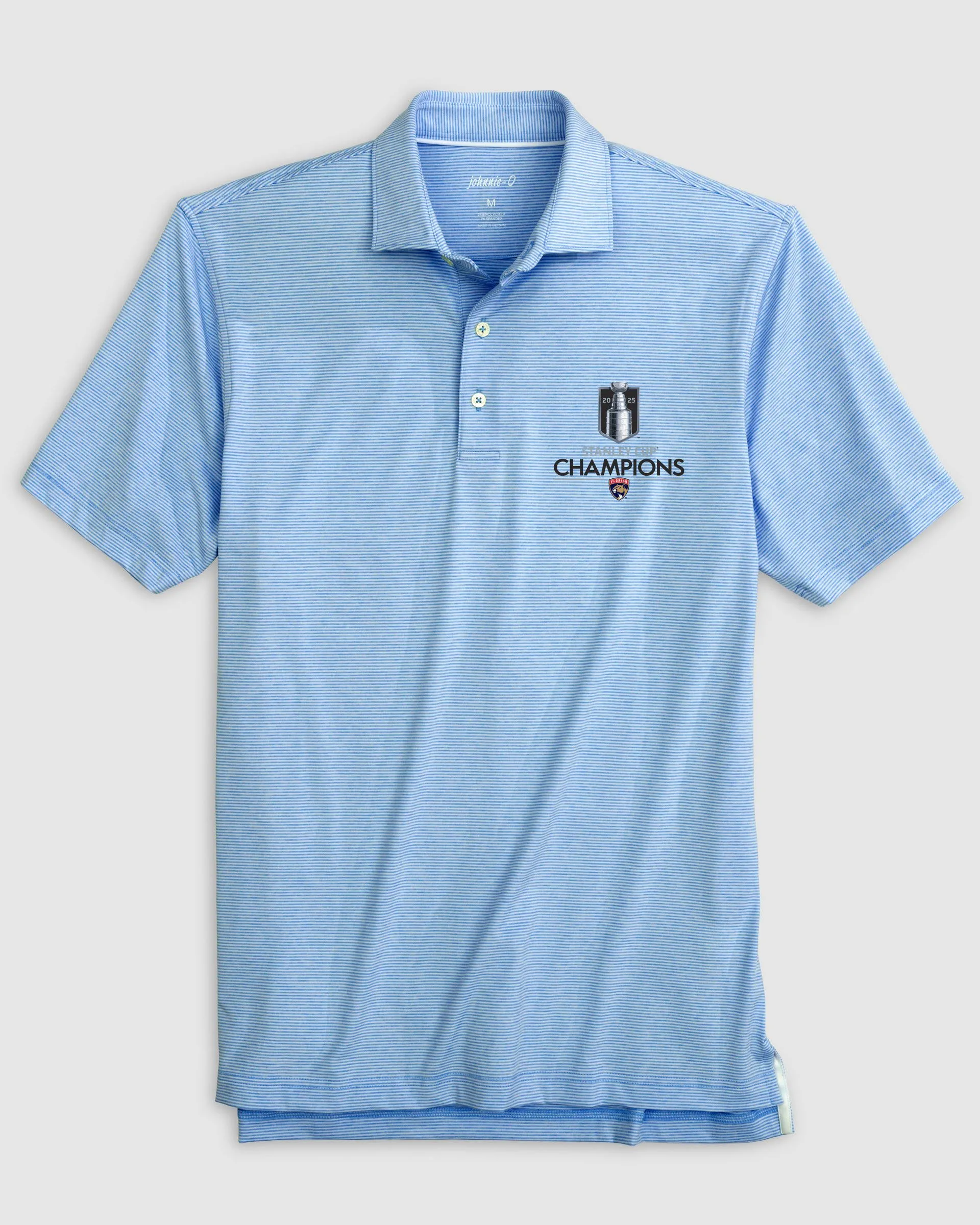 Florida Panthers Lyndonn Striped Jersey Performance Polo - 2025 Stanley Cup Champions Logo sold by Johnnie-O product image thumbnail 4
