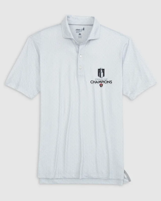 Florida Panthers Hinson Jersey Performance Polo- 2025 Stanley Cup Champions Logo sold by Johnnie-O