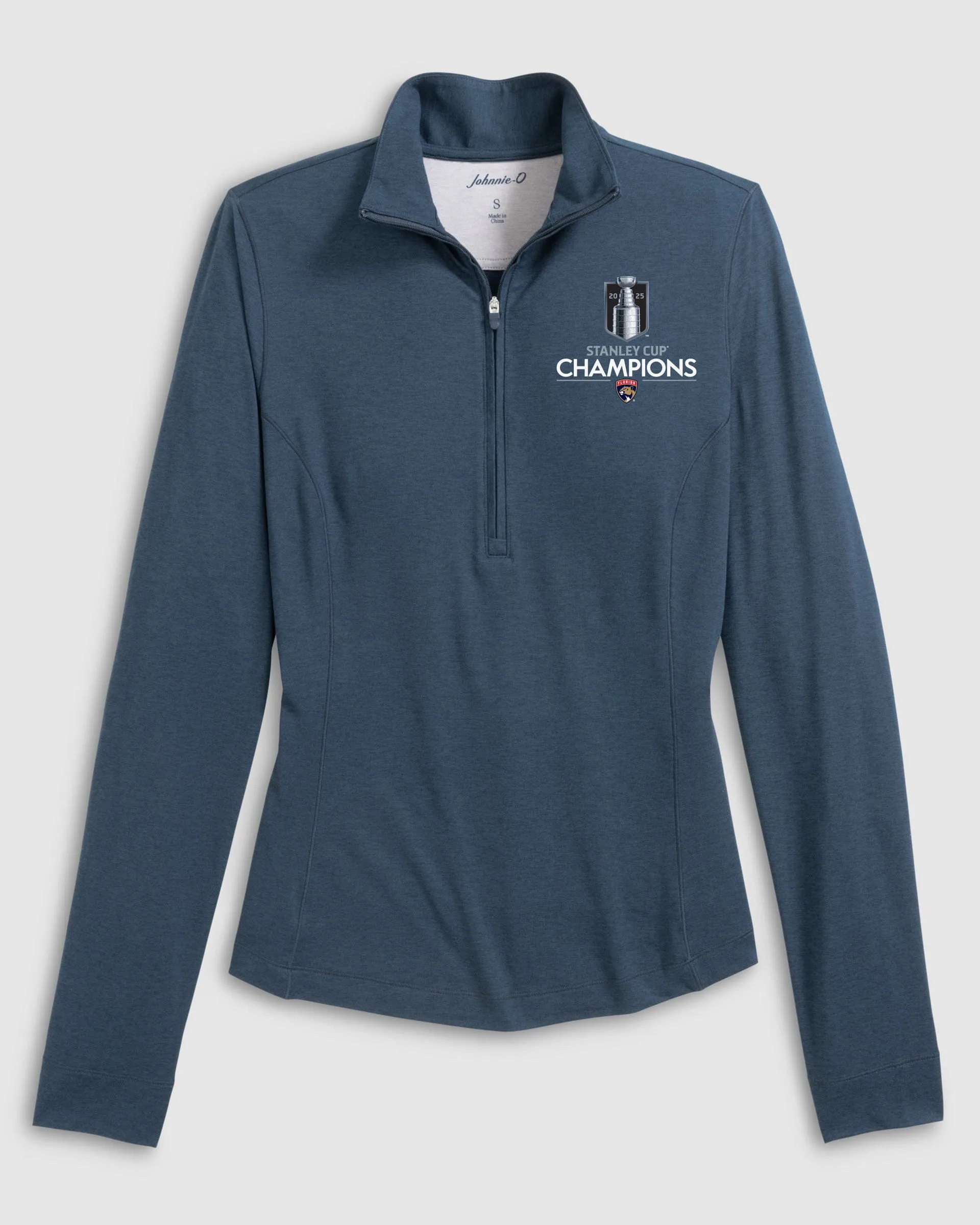 Women's Florida Panthers Susie Performance 1/4 Zip- 2025 Stanley Cup Champions Logo sold by Johnnie-O