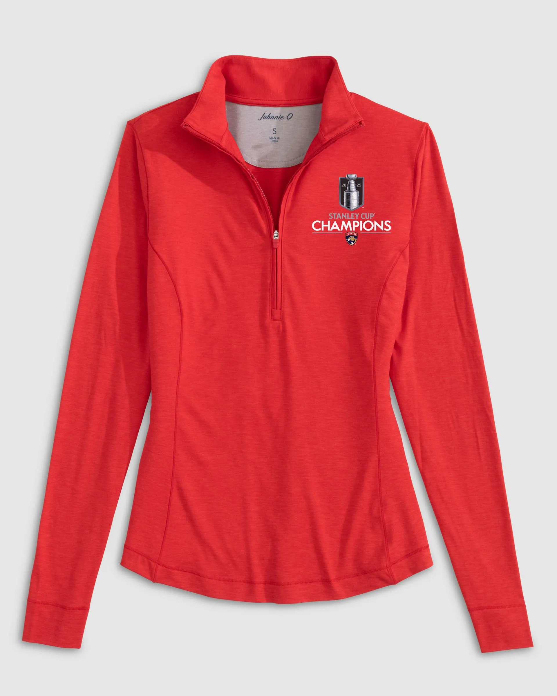 Women's Florida Panthers Susie Performance 1/4 Zip- 2025 Stanley Cup Champions Logo sold by Johnnie-O product image thumbnail 2