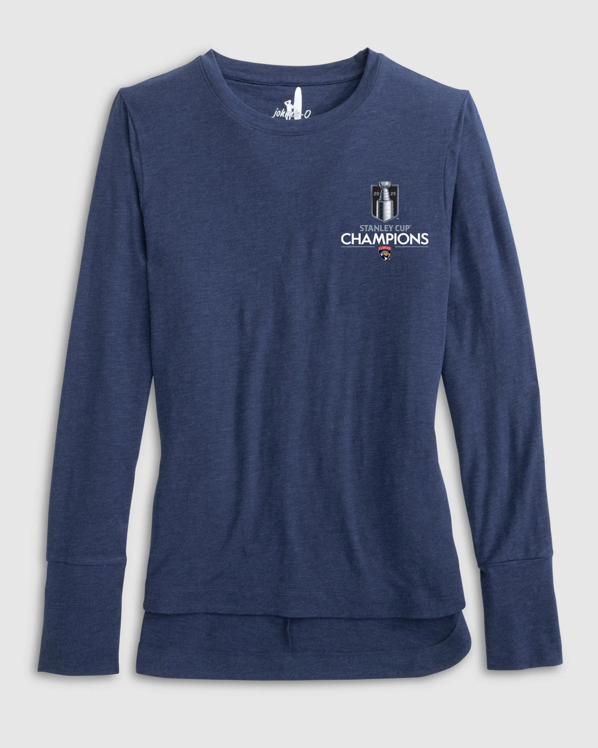 Women's Florida Panthers Valerie Long Sleeve Tee - 2025 Stanley Cup Champions Logo sold by Johnnie-O product image thumbnail 4