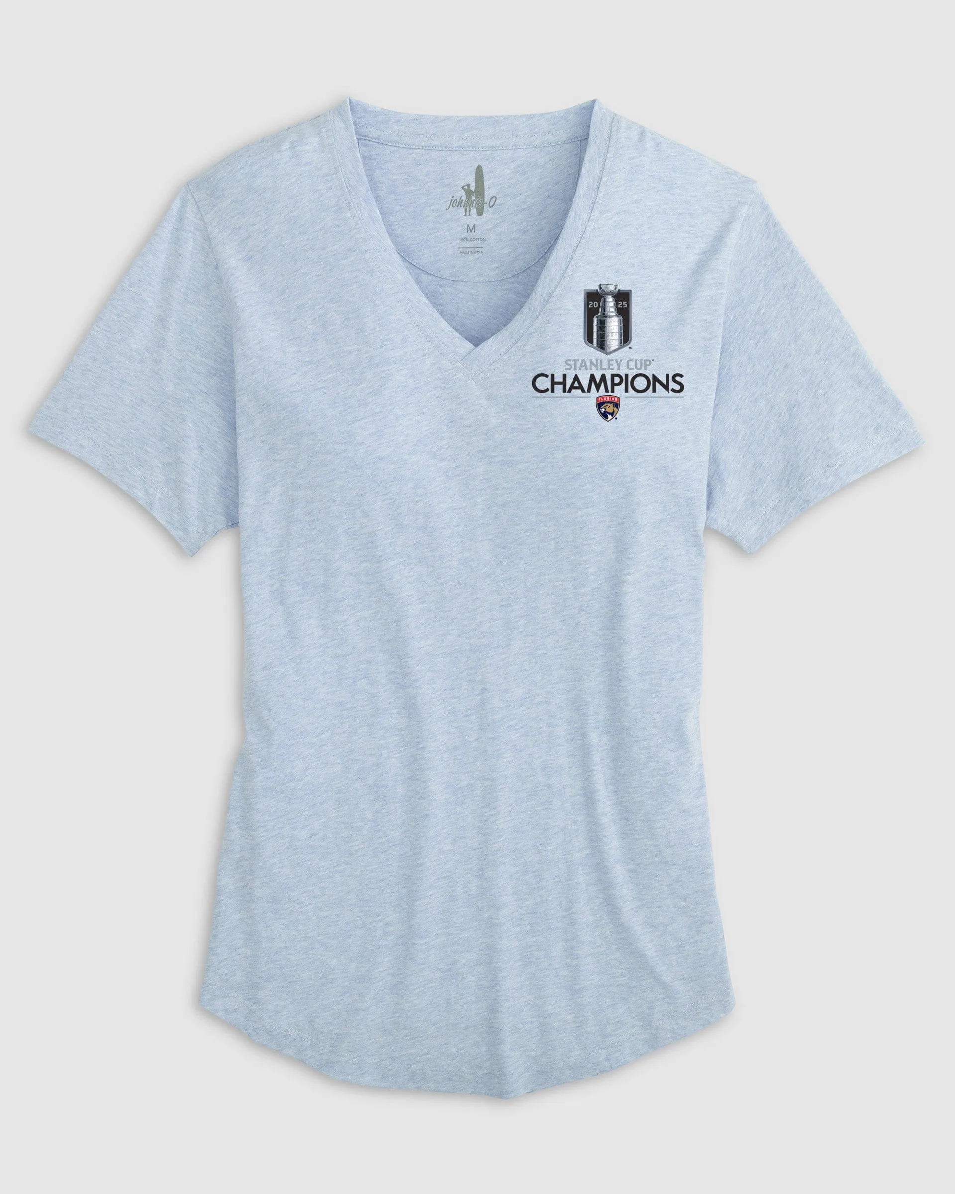 Women's Florida Panthers Merediths V-Neck T-Shirt - 2025 Stanley Cup Champions Logo sold by Johnnie-O product image thumbnail 4