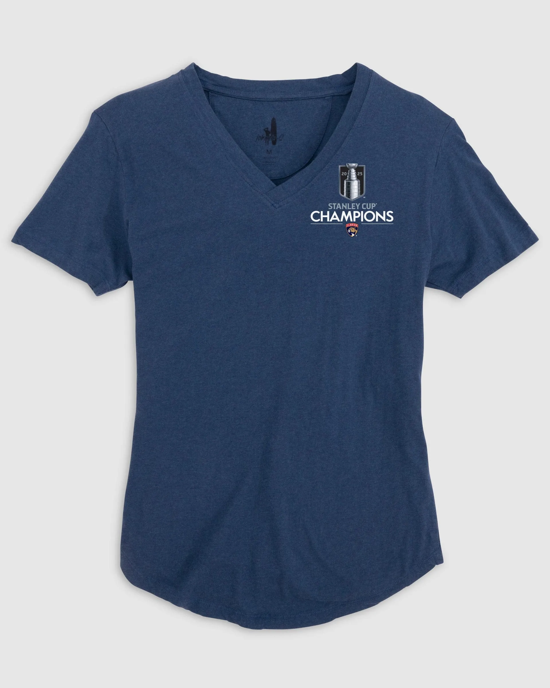 Women's Florida Panthers Merediths V-Neck T-Shirt - 2025 Stanley Cup Champions Logo sold by Johnnie-O product image thumbnail 3