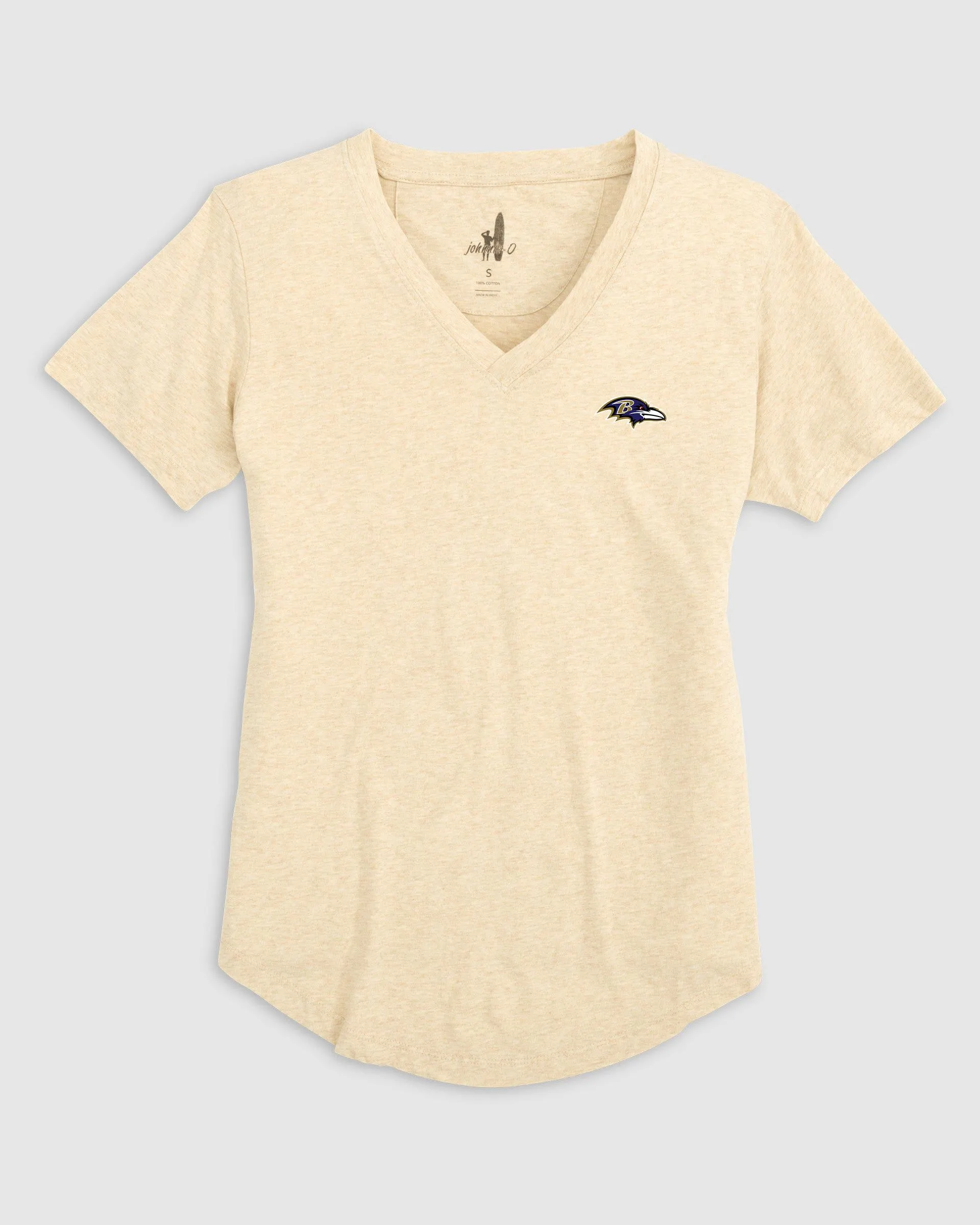 Women's Baltimore Ravens Merediths V-Neck T-Shirt sold by Johnnie-O product image thumbnail 3