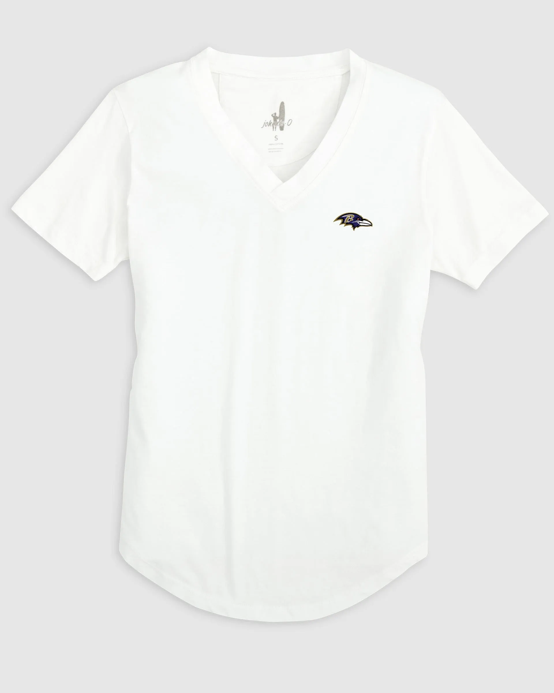 Women's Baltimore Ravens Merediths V-Neck T-Shirt sold by Johnnie-O product image thumbnail 4