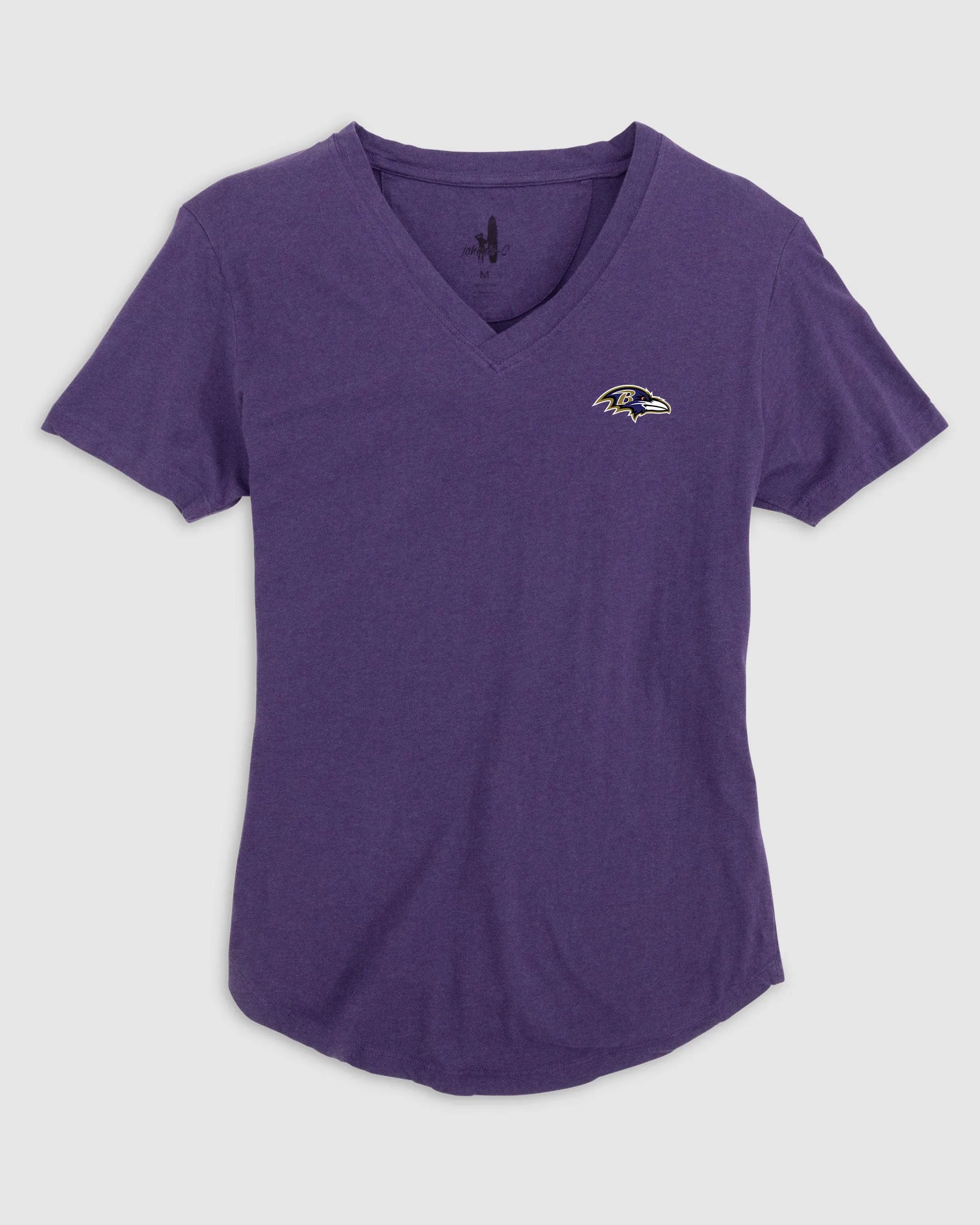 Women's Baltimore Ravens Merediths V-Neck T-Shirt sold by Johnnie-O