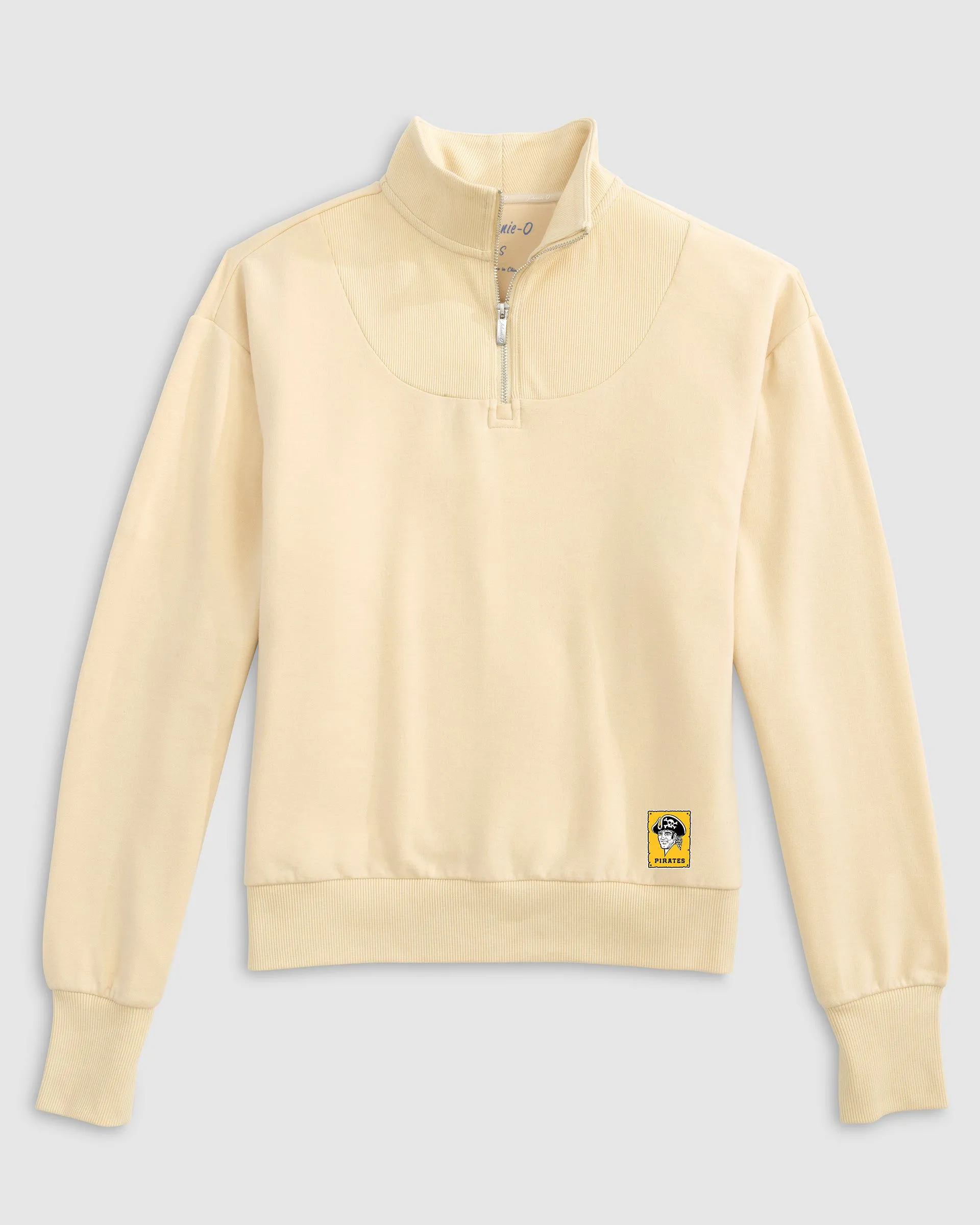 Women's Pittsburgh Pirates Naomi Rib Knit 1/4 Zip - Cooperstown Logo sold by Johnnie-O product image thumbnail 2