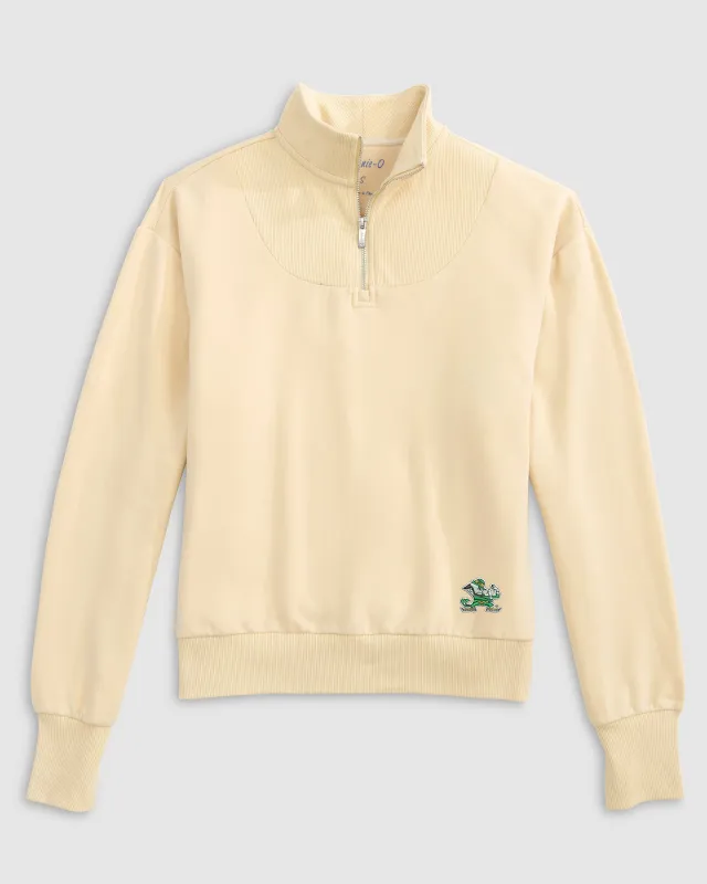 Women's Notre Dame Naomi Rib Knit 1/4 Zip sold by Johnnie-O